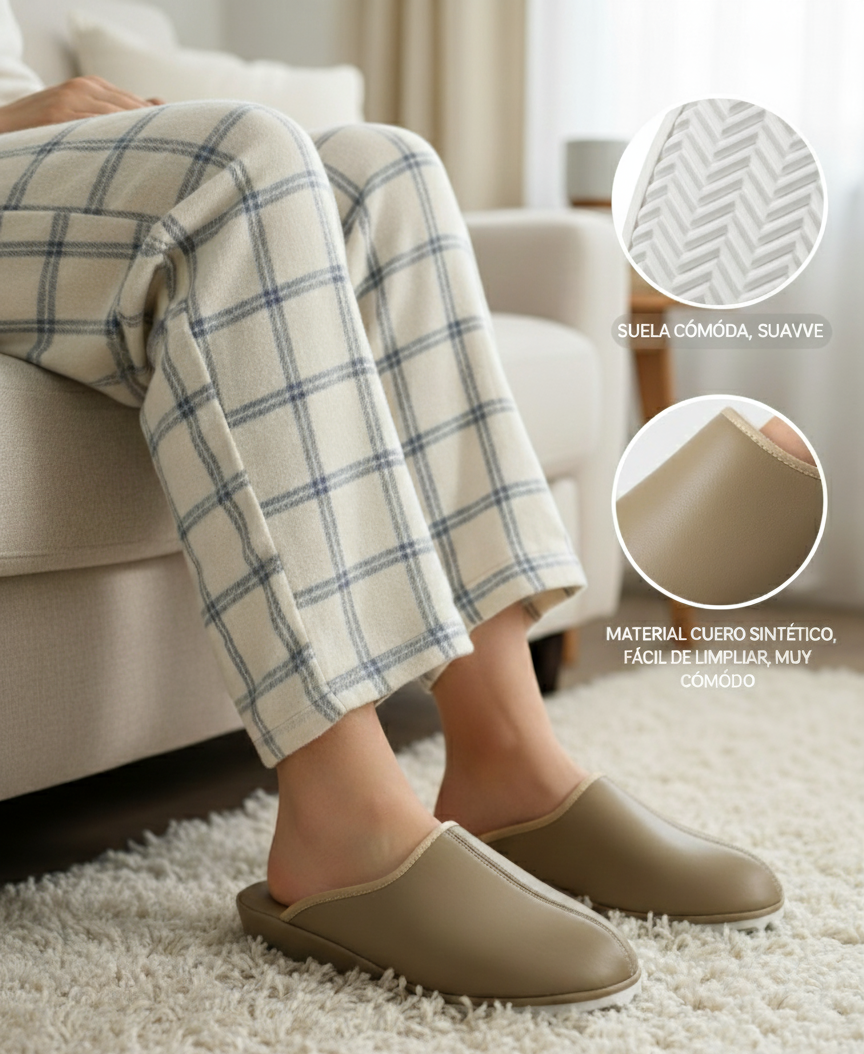 PANTUFLAS CERRADAS CORDOBÁN MUJER